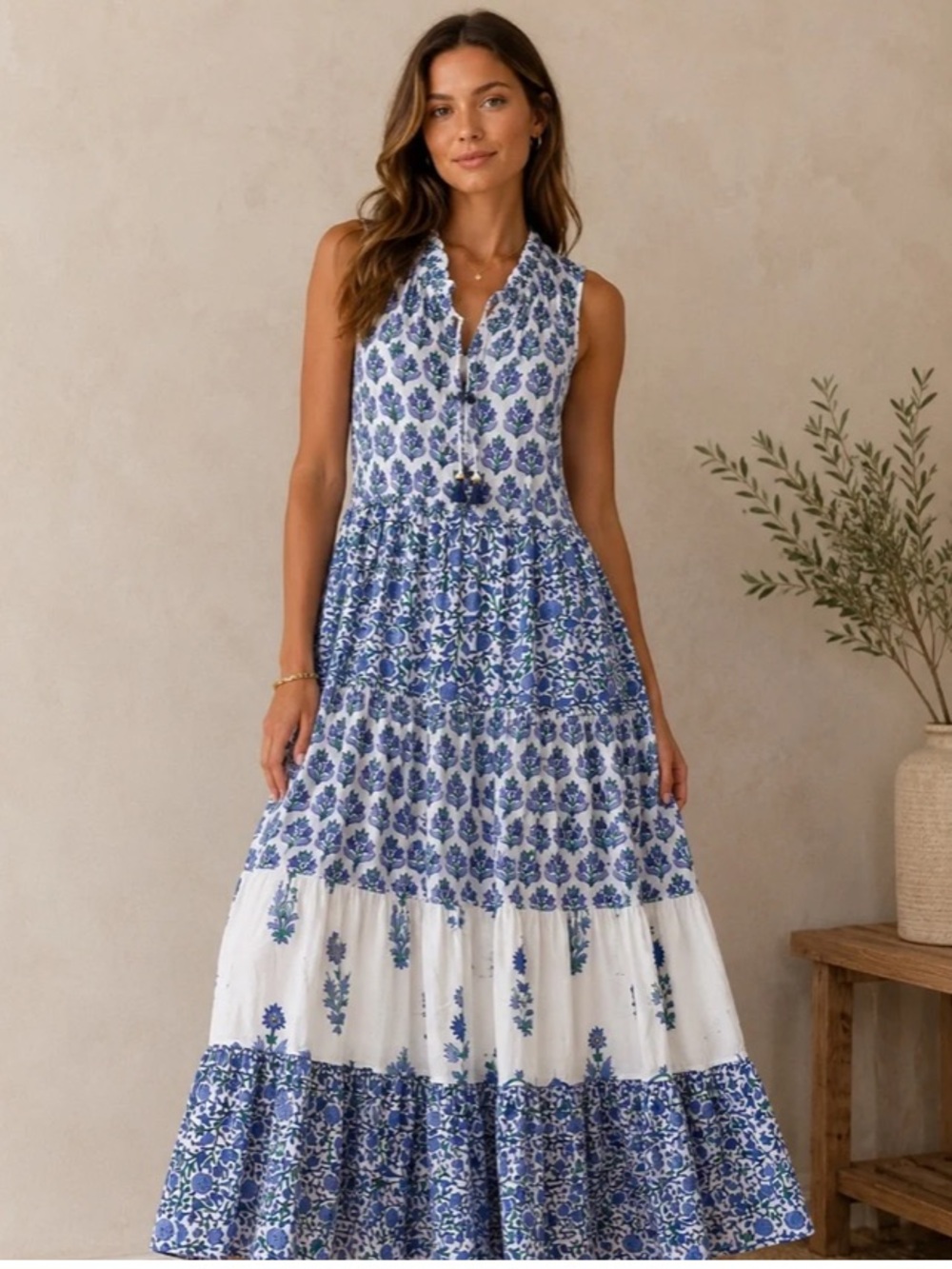 Chelsea & Theodore Floral Tiered Maxi